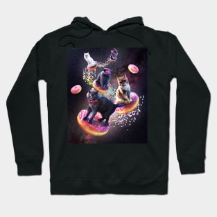 Galaxy Cat Donut - Space Cats Riding Donuts Hoodie